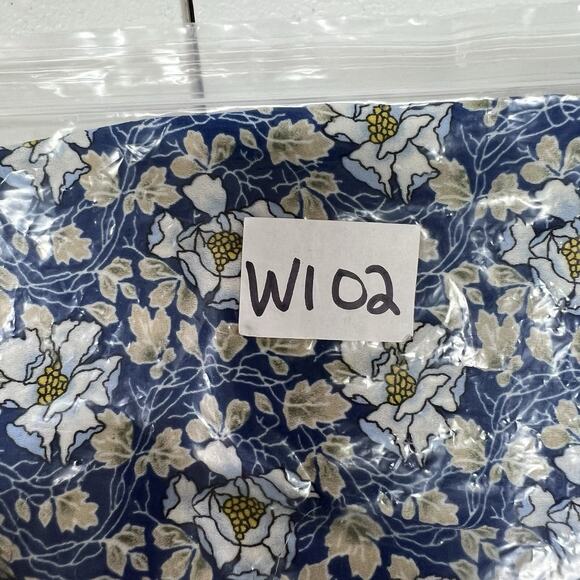 Max Studio Plus 2X Top Elbow Sleeve Ruffle Blouse Blue Floral Peasant Women's - Picture 13 of 13